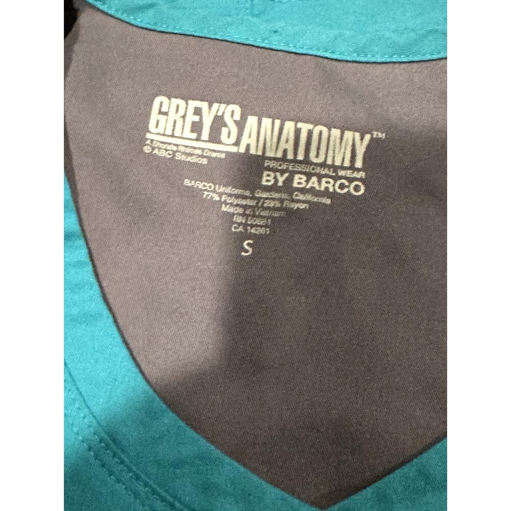 Grey's Anatomy Teal Scrub Top Small - Picture 2 of 4